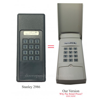Stanley 2986 Compatible 310 MHz Wireless Garage Door and Gate Opener Keypad