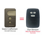 Sears Craftsman 139.53879 Compatible 390 MHz Single Button Garage Door Opener Remote Control