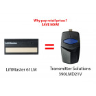 LiftMaster 61LM Compatible 390 MHz Single Button Visor Garage Door Opener Remote 