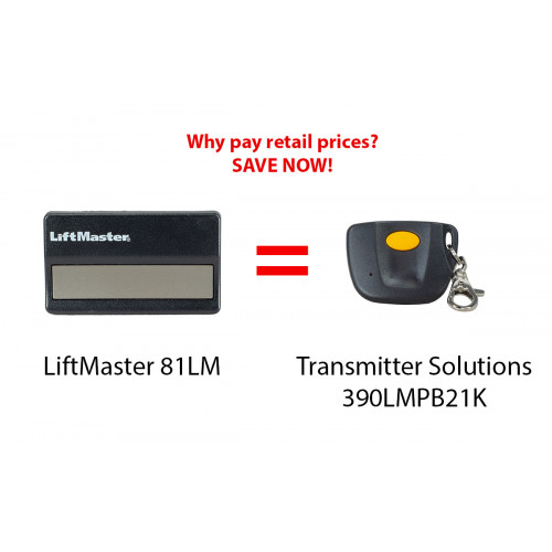 For Liftmaster 81LM Compatible Garage Door Opener Remote 390MHZ Mini Keychain 