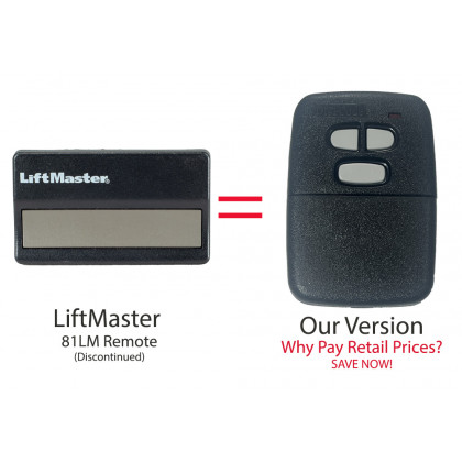 LiftMaster 81LM 390 MHz Compatible Single Button Visor Garage Door Opener Remote 