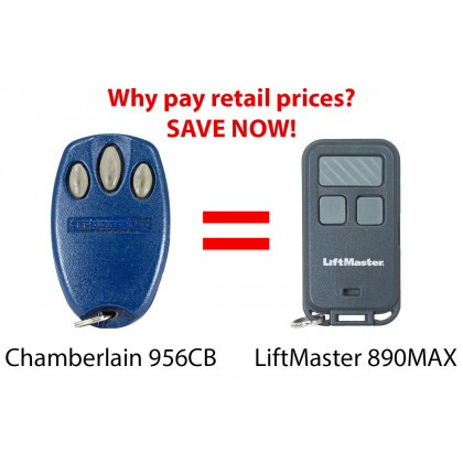 Chamberlain 956CB Compatible 390 MHz Mini Key Chain Remote Control 950CB