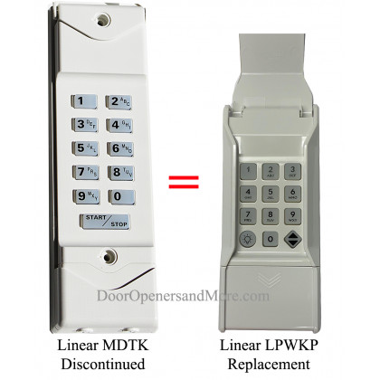 Linear Mega Code MDTK Wireless Keypad 318 MHz - Linear DNT00058 LD033 LD050 LS050 LC075 Keypad