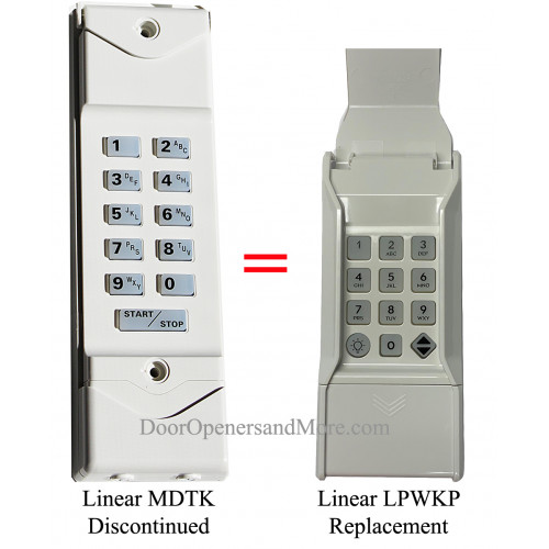 Linear LPWKP Replaces MDTK Wireless Garage Door Opener Keypad 318MHz 