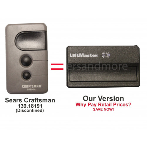 Sears Craftsman 1 Button Garage Door Opener Remote Transmitter TX2028 315mhz 