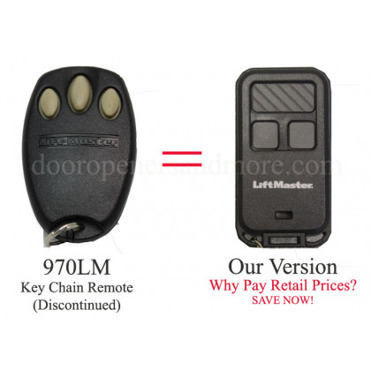 LiftMaster REPLACEMENT Mini Keychain Remote Control 315 MHZ 390 mhz 890 max