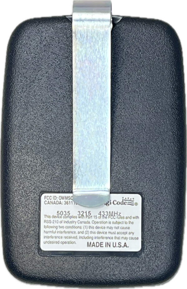 Digi Code 5035 3 Button OPEN CLOSE STOP 433 MHZ Remote Control