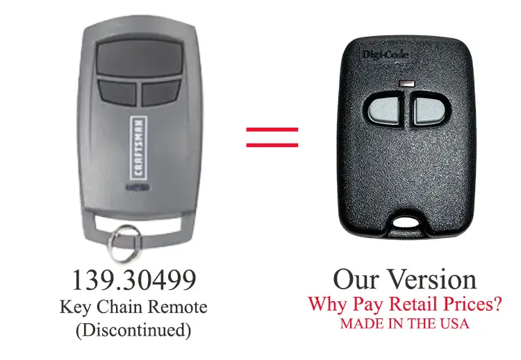 Digi-Code DC-LMM compatible remote for Sears Craftsman 139.30499