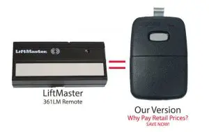 LiftMaster 361LM Compatible 315 MHz 9 Dip Switch Visor Remote Control