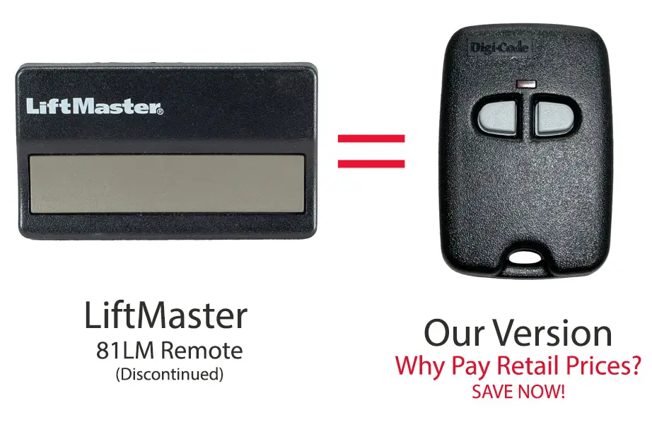 LiftMaster 81LM Compatible Keyfob Remote by Digi-Code DC-LMM