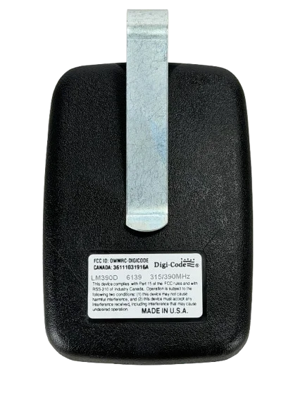 Digi-Code DC-LM390D Visor Remote 315/390 MHz 9 Dip Switch