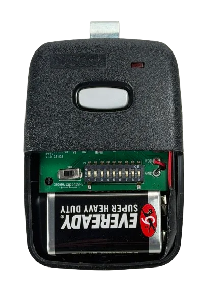 Digi-Code DC-LM390D Visor Remote 315/390 MHz 9 Dip Switch