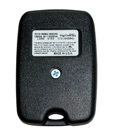 Digi-Code DC-LMM 2 button key chain remote works with Liftmaster, Chamberlain, and Craftsman rolling code openers