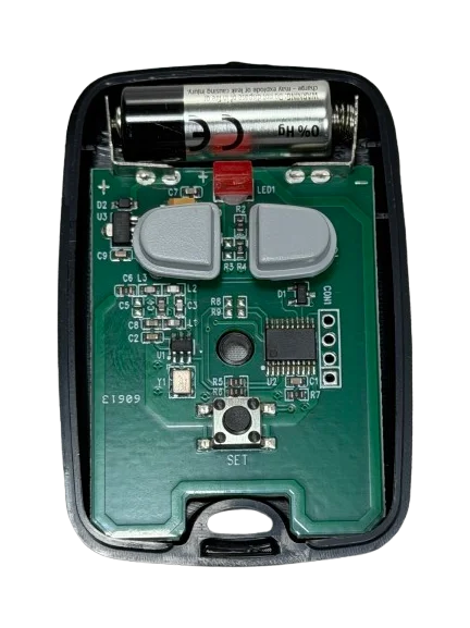 Digi-Code DC-LMM 2 button key chain remote works with Liftmaster, Chamberlain, and Craftsman rolling code openers
