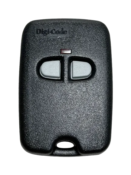 Digi-Code DC-LMM 2 button key chain remote works with Liftmaster, Chamberlain, and Craftsman rolling code openers