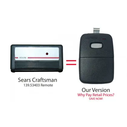 Digi Code DC-LM390 Visor Remote Control - Compatible with Craftsman 139.53403 Remote Control