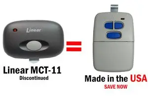 Digi Code MC3 318 MHz Garage Door Remote Control - Linear MCT-11 Compatible